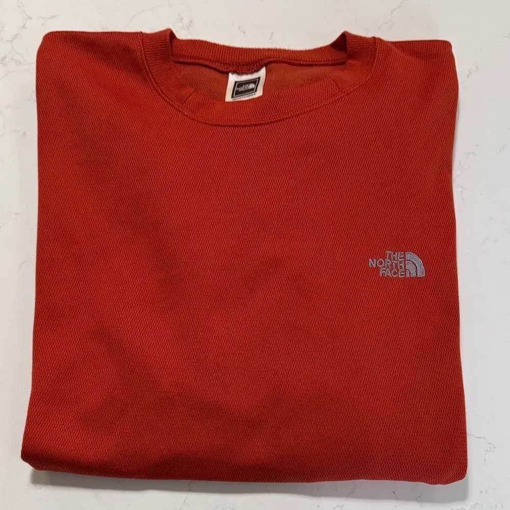 The North Face Men's Vibrant burnt orange Long Sleeve Thermal shirt. Size Large.